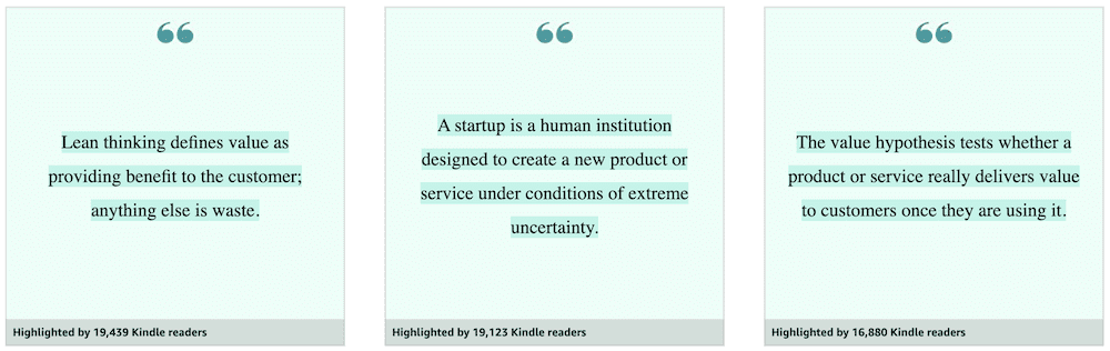Highlighted from Kindle Readers - The Lean Startup