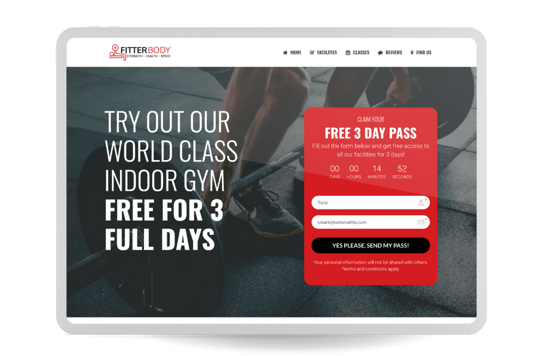 Gym Funnel Template by Torie Mathis