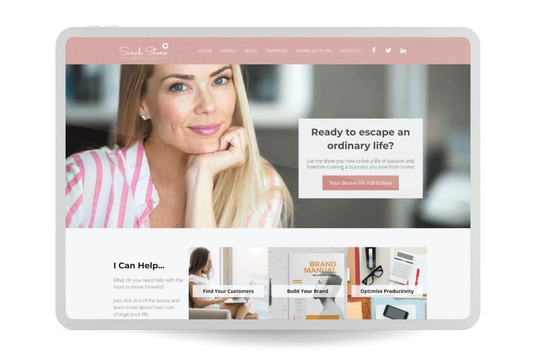 coach website template